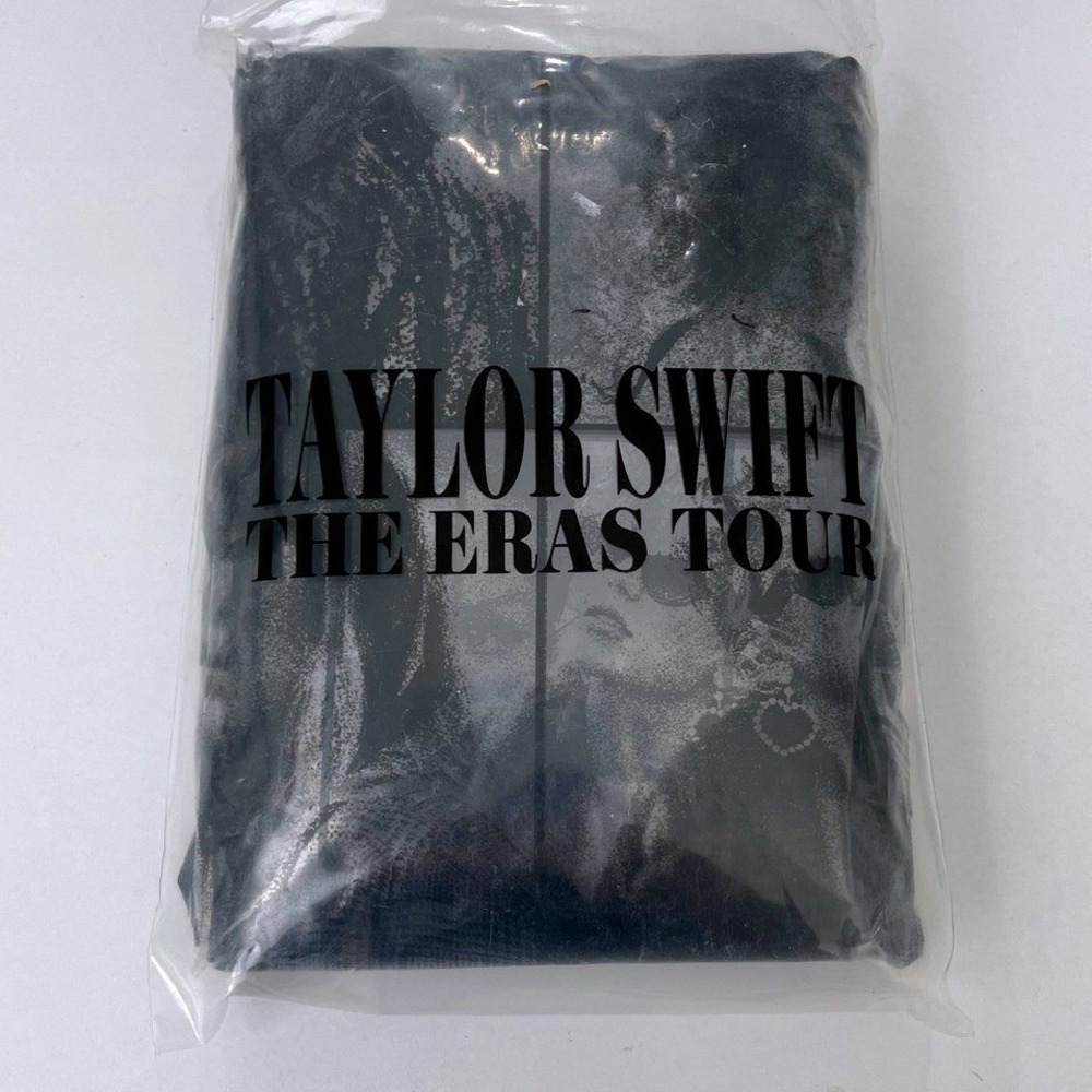 Brand New Taylor Swift Eras Tour Official Rain Poncho Black Concert Merch RARE